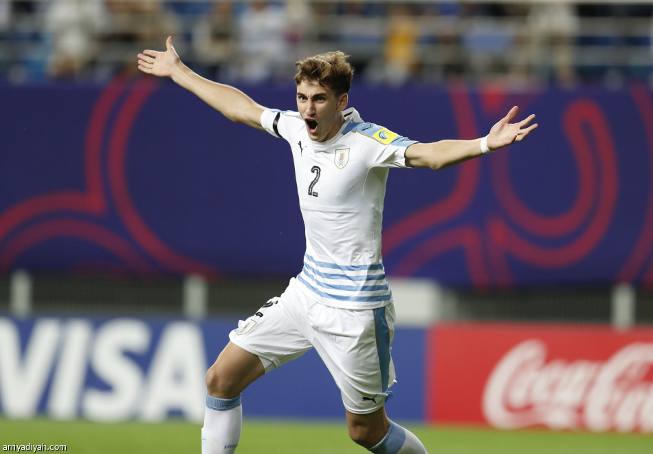 ركلات الترجيح تصعد بالأوروجواي لنصف نهائي كأس العالم للشباب